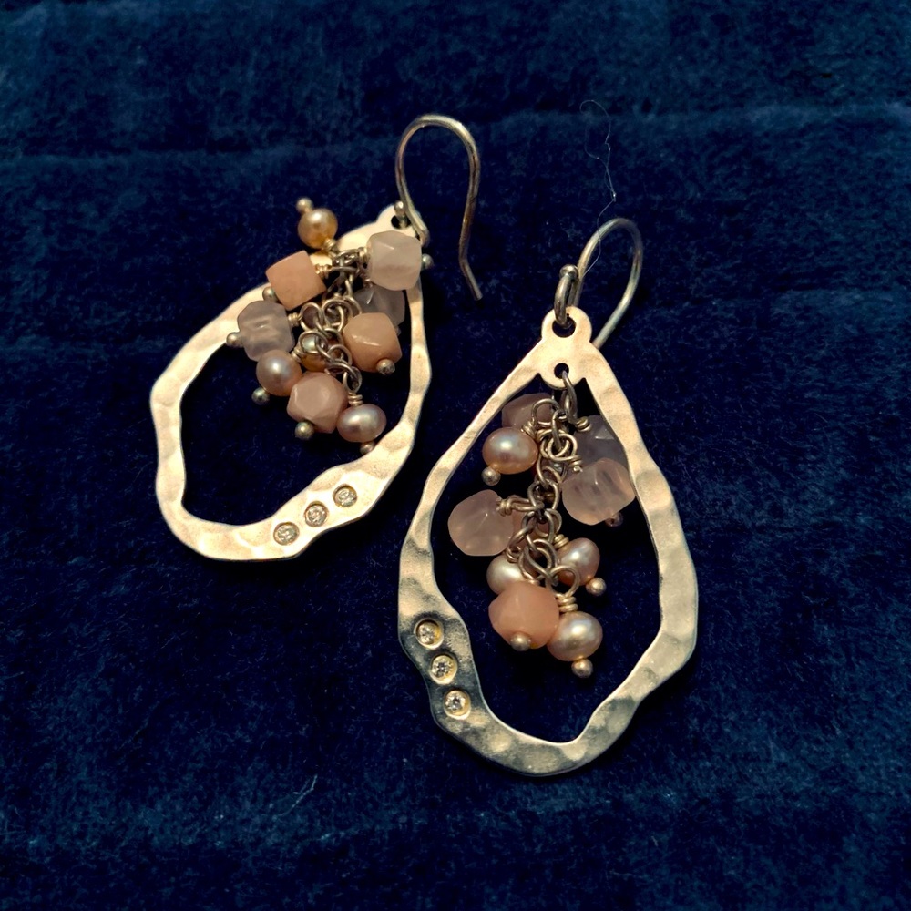 Silpada pink pearl cha-cha earrings